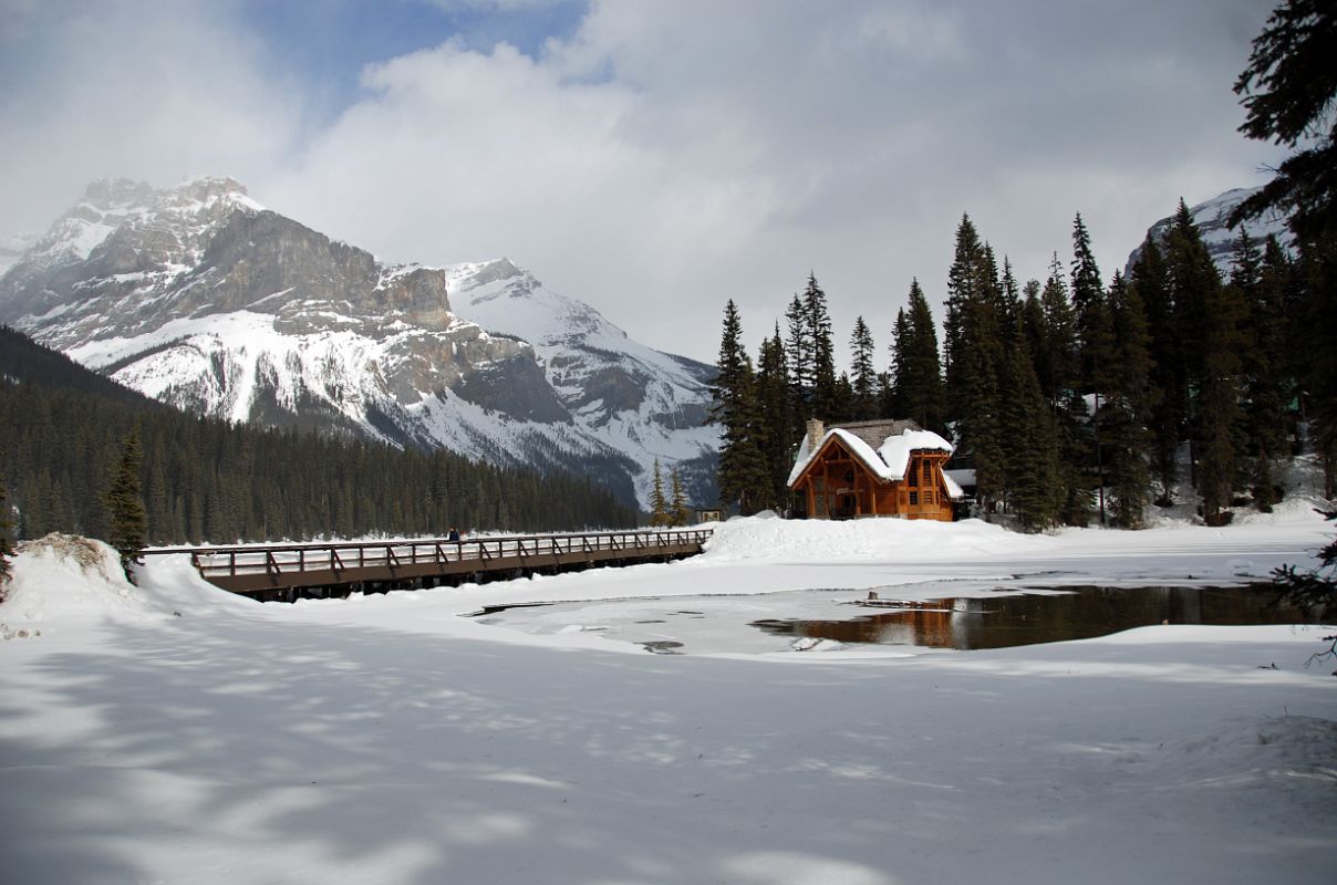 38 The President And Michael Peak With Cilantro On The Lake At Emerald Lake In Yoho In Winter